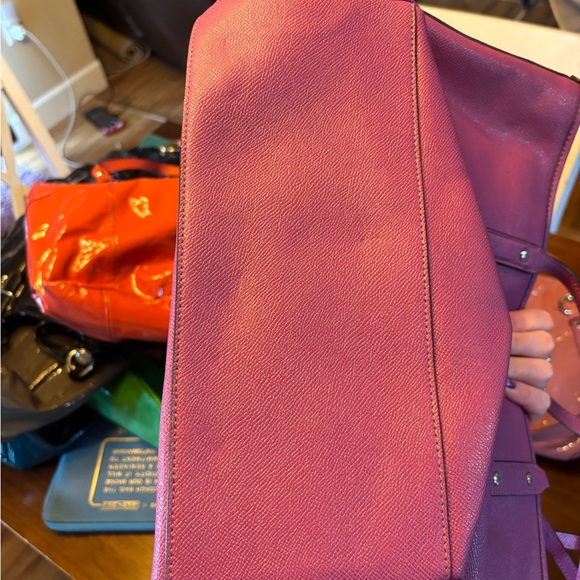 Coach Pink Leather Tote Bag - Picture 3 of 3